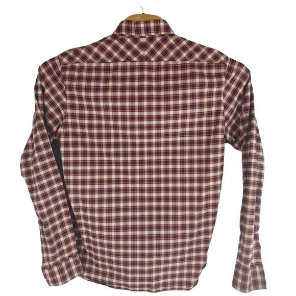 Scotch & Soda Mens‎ XL Red Plaid Long Sleeve Button Down Shirt - Picture 3 of 4